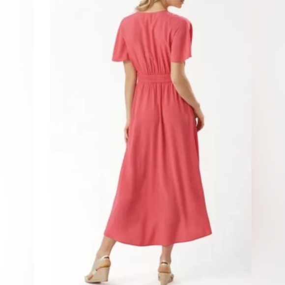 NWT SZ S/P Tommy Bahama Oliana Hi-Lo dress in Paradise Pink Org. $135 - Picture 2 of 5